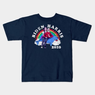 Joe Biden Kamala Harris 2020 Riding Narwhal Kids T-Shirt
